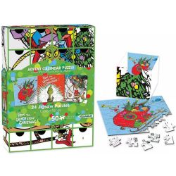 AQUARIUS CALENDRIER DE L'AVENT CASSE-TÊTE 24 X 50 PIÈCES - LE GRINCH #ADV004